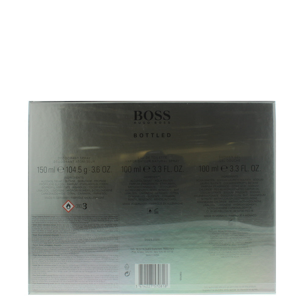 Hugo Boss Bottled Eau de Toilette 3 Pieces Gift Set
