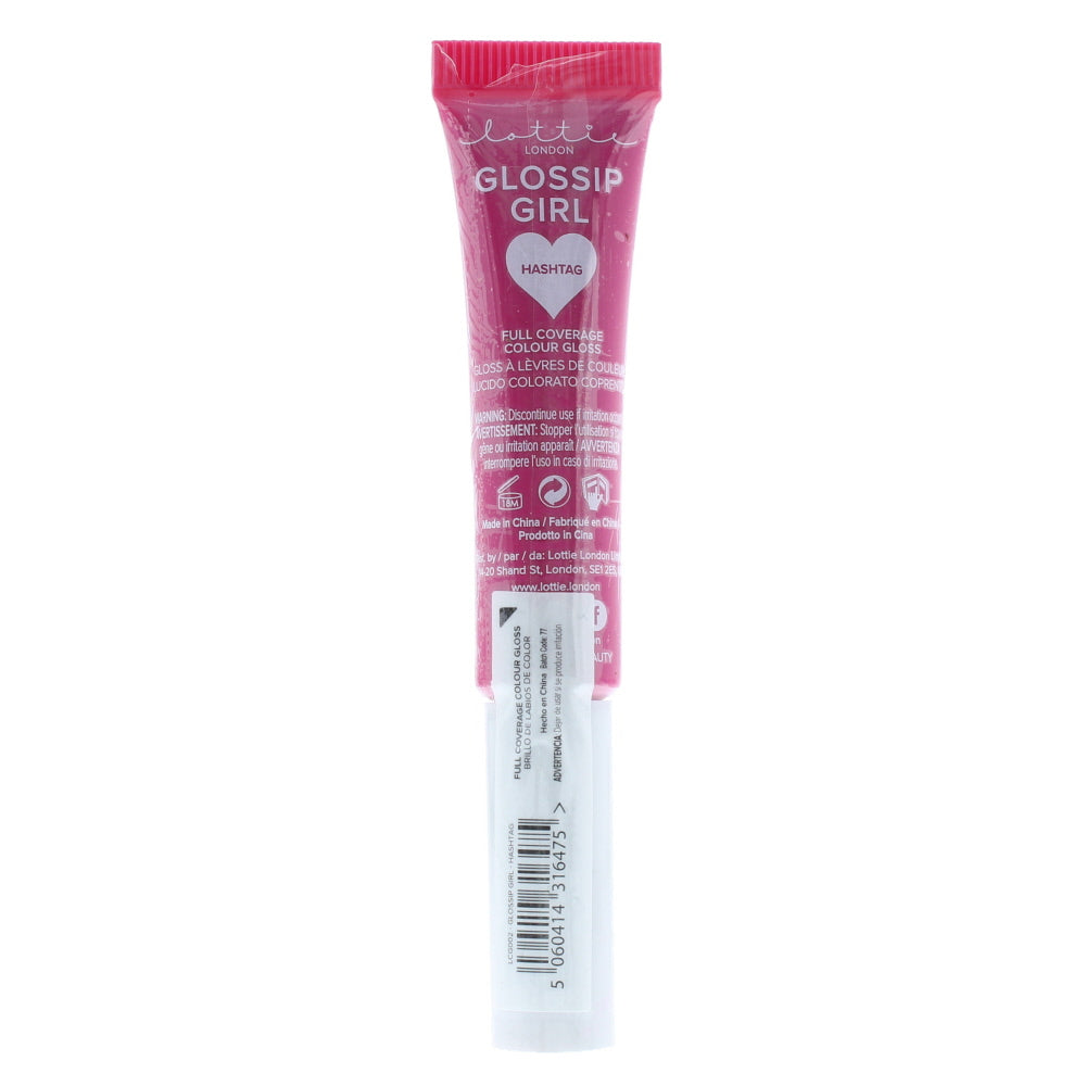 Lottie London Glossip Girl Full Coverage Colour Hashtag Lip Gloss 8ml