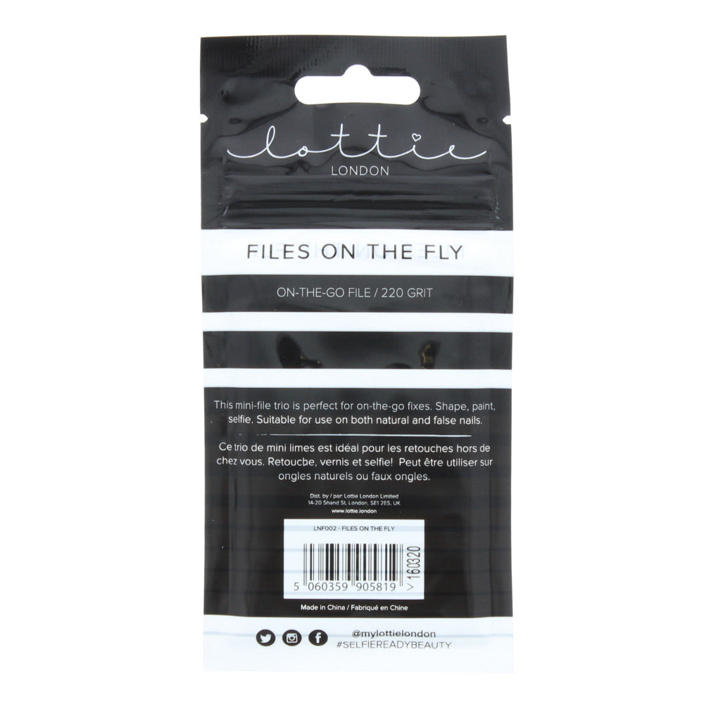 Lottie London Files On The Fly 3 Mini Nail File - Ingredients