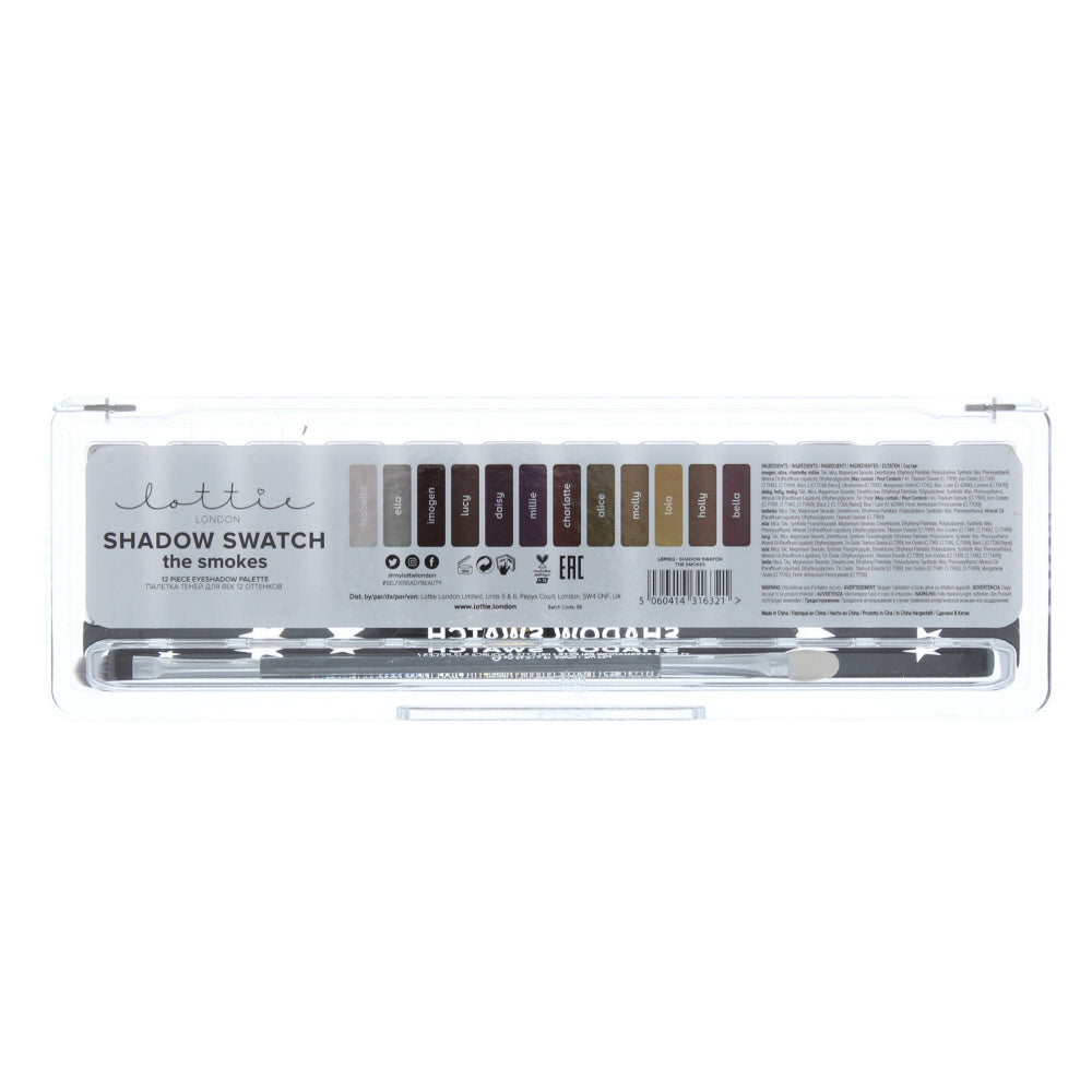 Lottie London Shadow Swatch The Smokes Eye Shadow Palette