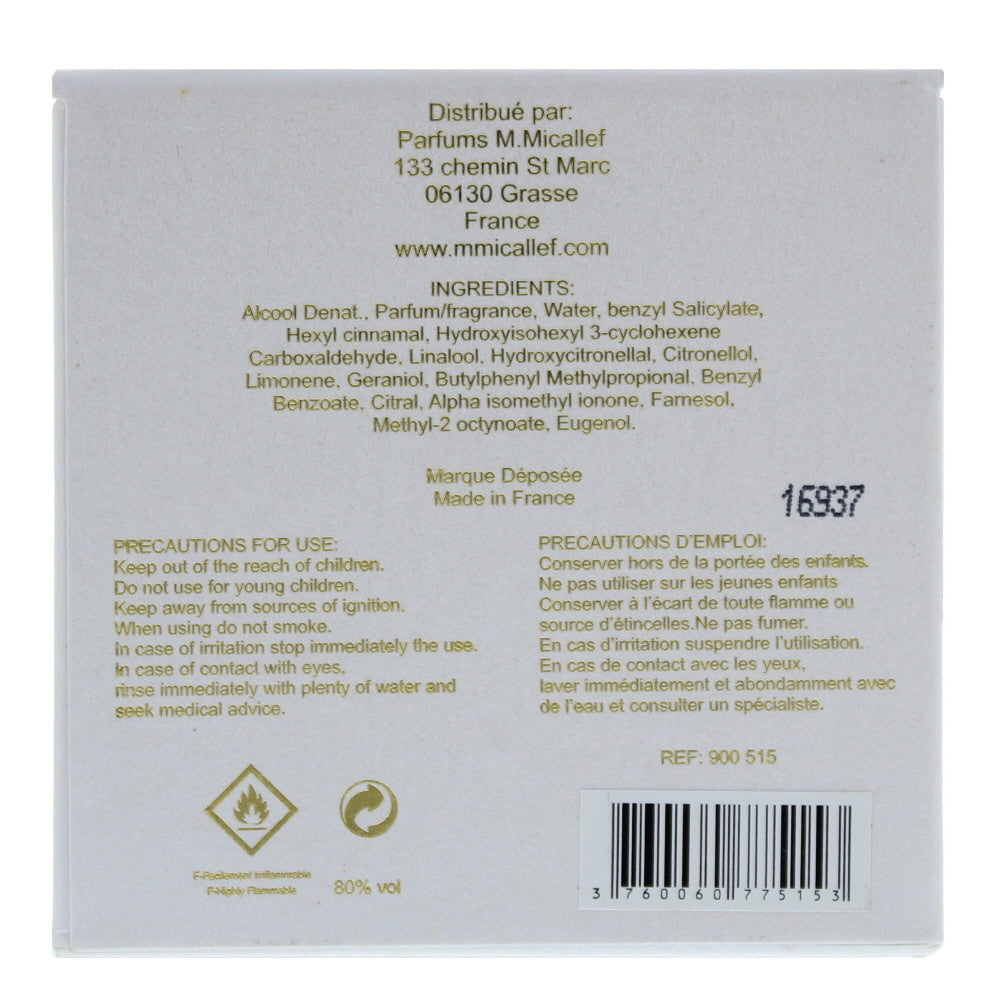 M. Micallef Ananda Eau de Parfum 30ml - Ingredients