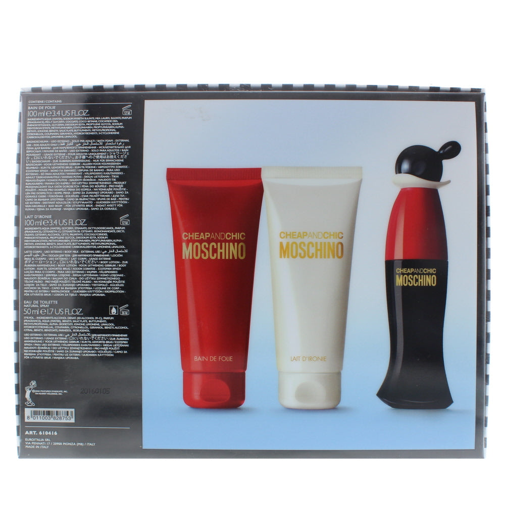 Moschino Cheap And Chic Eau de Toilette 3 Pieces Gift Set