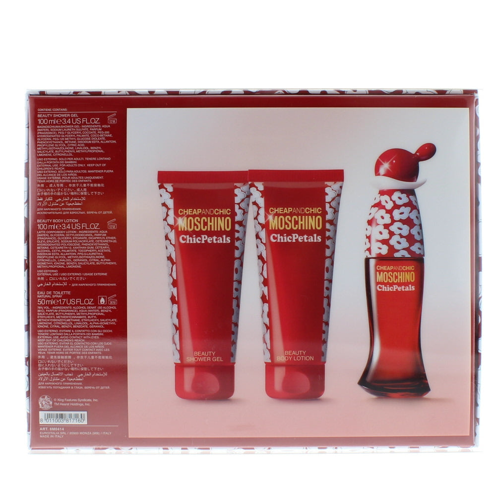 Moschino Cheap And Chic Chic Petals Eau de Toilette 3 Pieces Gift Set
