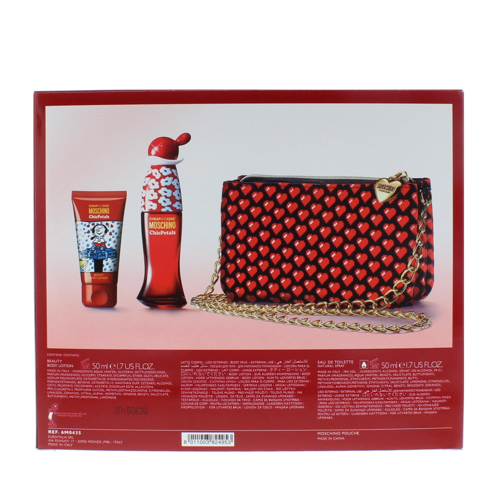 Moschino Cheap And Chic Chic Petals Eau de Toilette 3 Pieces Gift Set