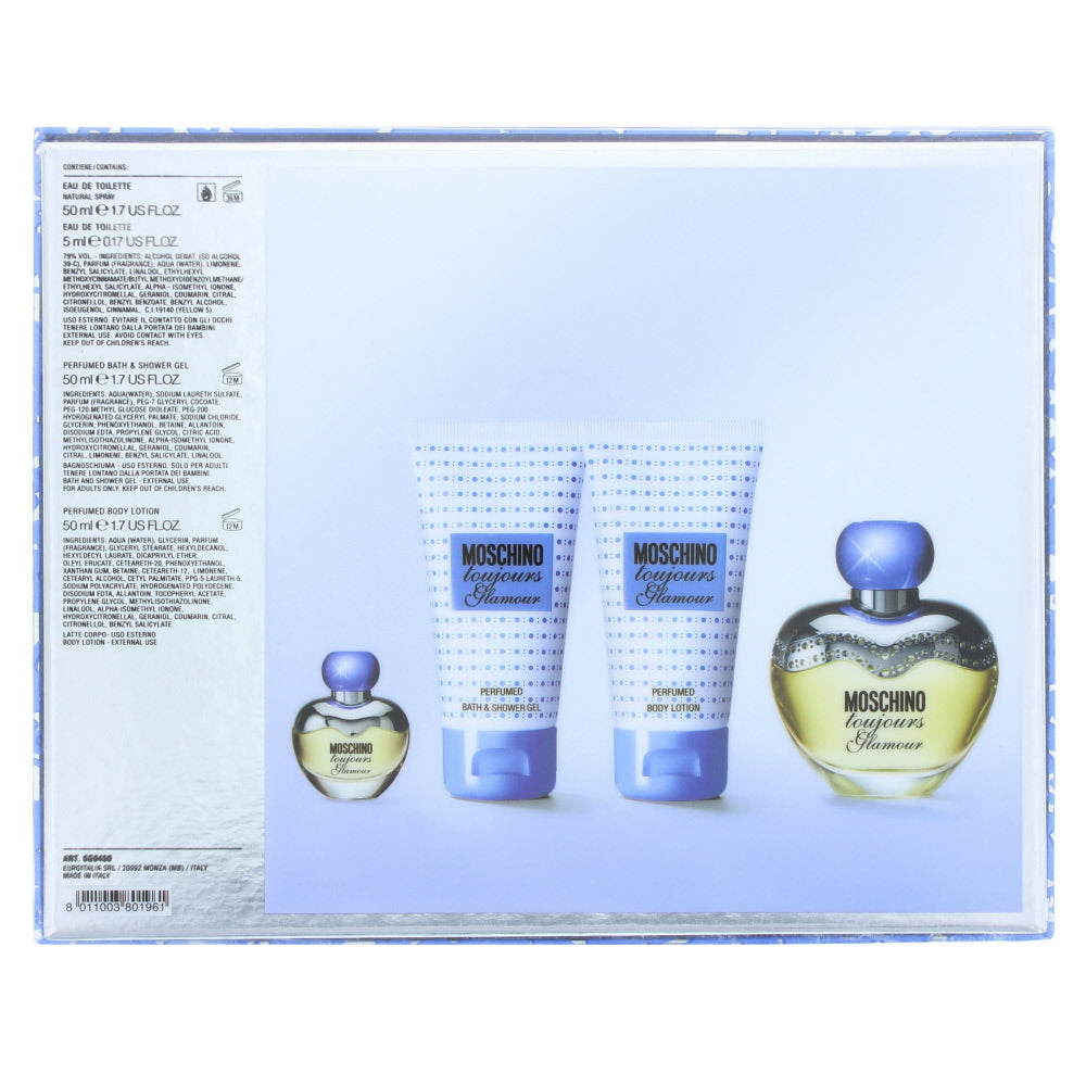 Moschino Toujours Glamour Eau de Toilette 4 Pieces Gift Set