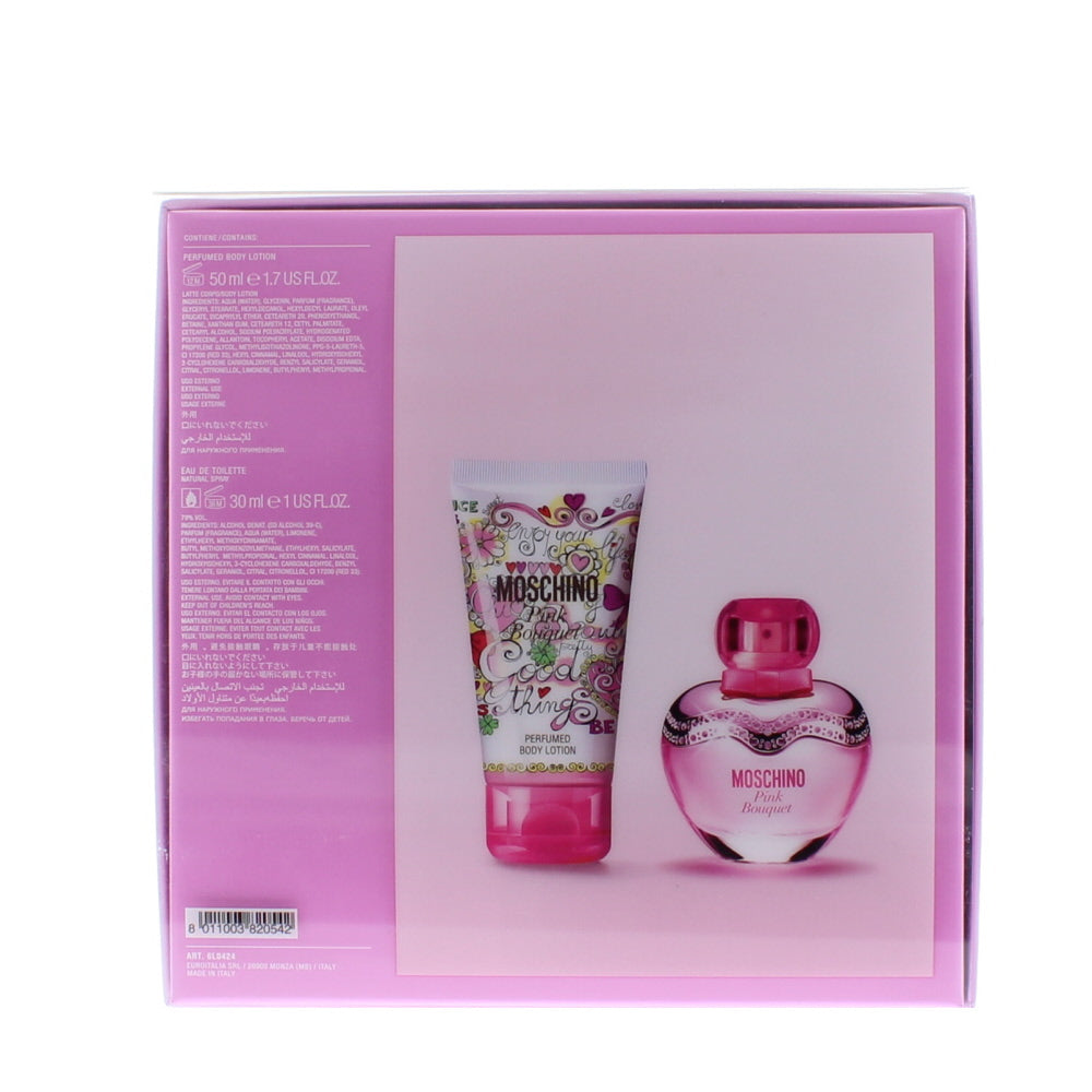Moschino Pink Bouquet Eau de Toilette 2 Pieces Gift Set