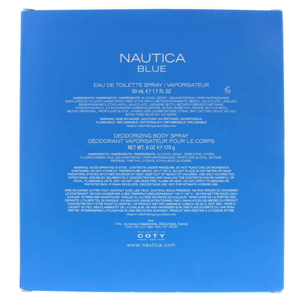 Nautica Blue Sail Eau de Toilette 2 Pieces Gift Set