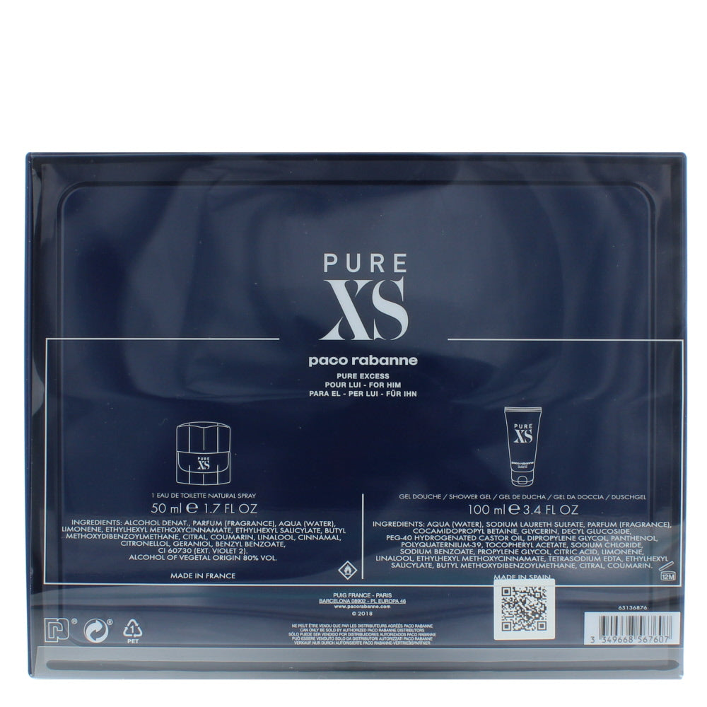 Paco Rabanne Pure Xs Eau de Toilette 2 Pieces Gift Set