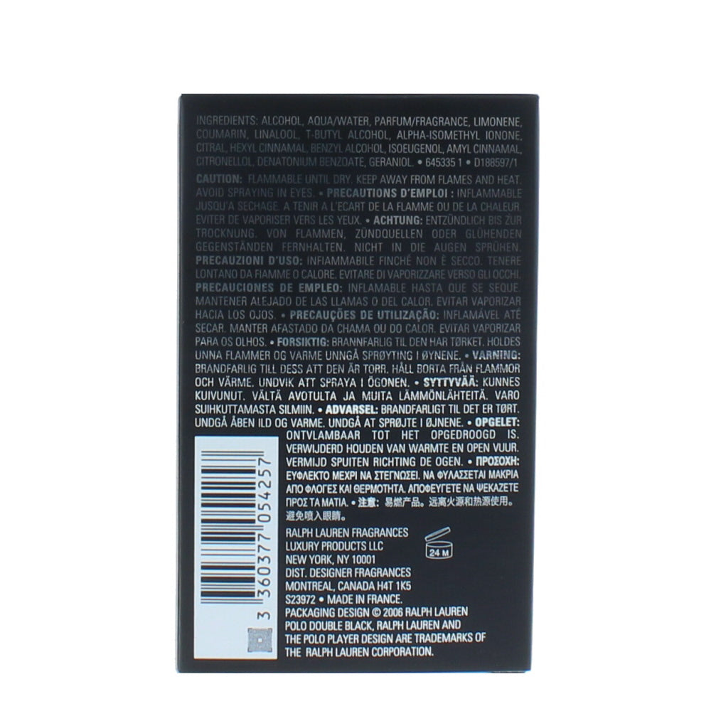 Ralph Lauren Polo Double Black Eau de Toilette 75ml