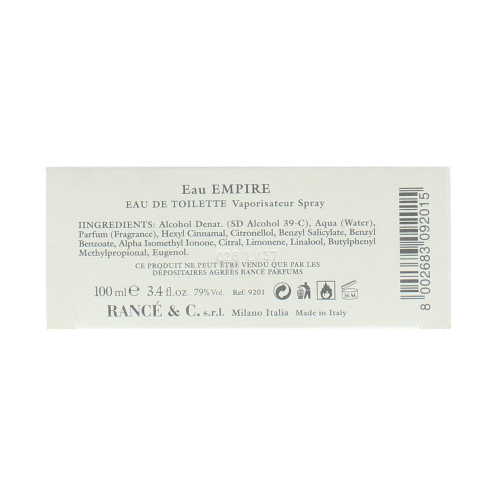 Rancé 1795 Rue Rancé Eau Empire Eau de Toilette 100ml
