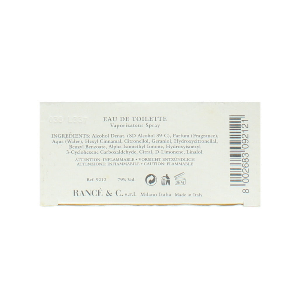 Rancé 1795 Rue Rancé Eau Royale Eau de Toilette 50ml - Ingredients