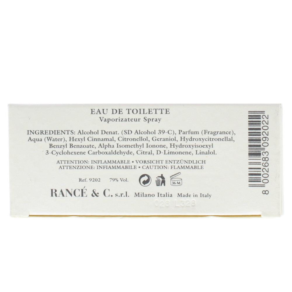 Rancé 1795 Rue Rancé Eau Royale Eau de Toilette 100ml - Ingredients