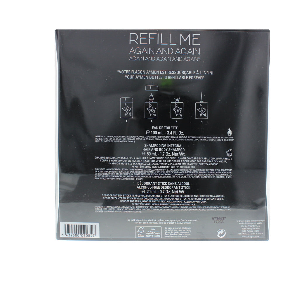 Mugler A*Men Eau de Toilette 3 Pieces Gift Set