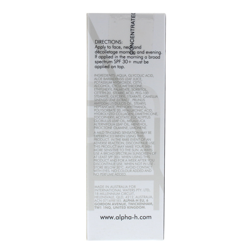Alpha-H Daily Clear Skin With Glycolic Acid Moisturiser 30ml - Ingredients