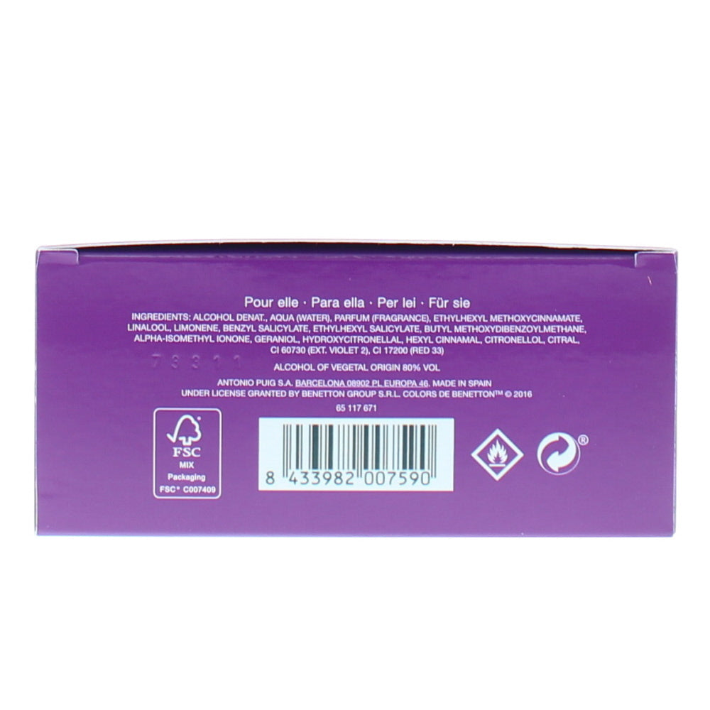Benetton Colours De Benetton Purple Eau de Toilette 80ml