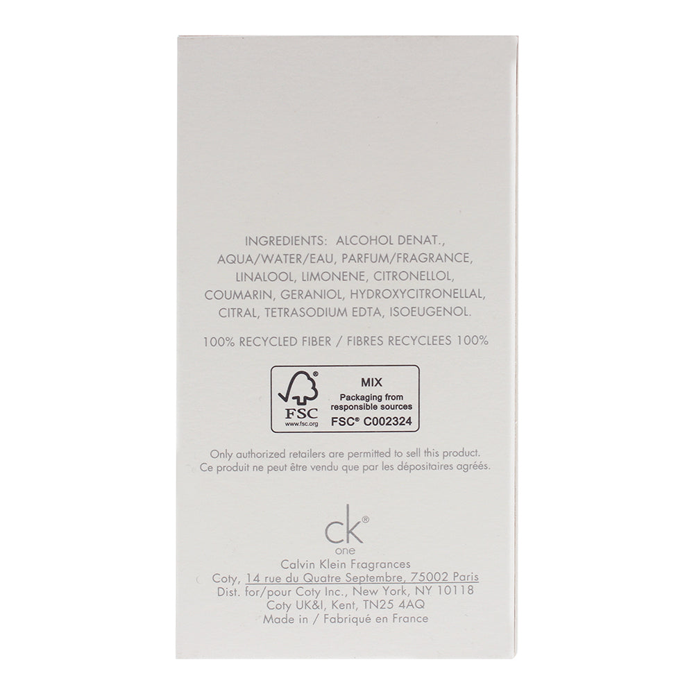 Calvin Klein Ck One Eau de Toilette 50ml