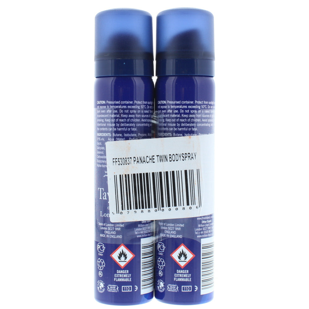 Taylor Of London Panache Duo Body Spray 2 x 75ml - Ingredients