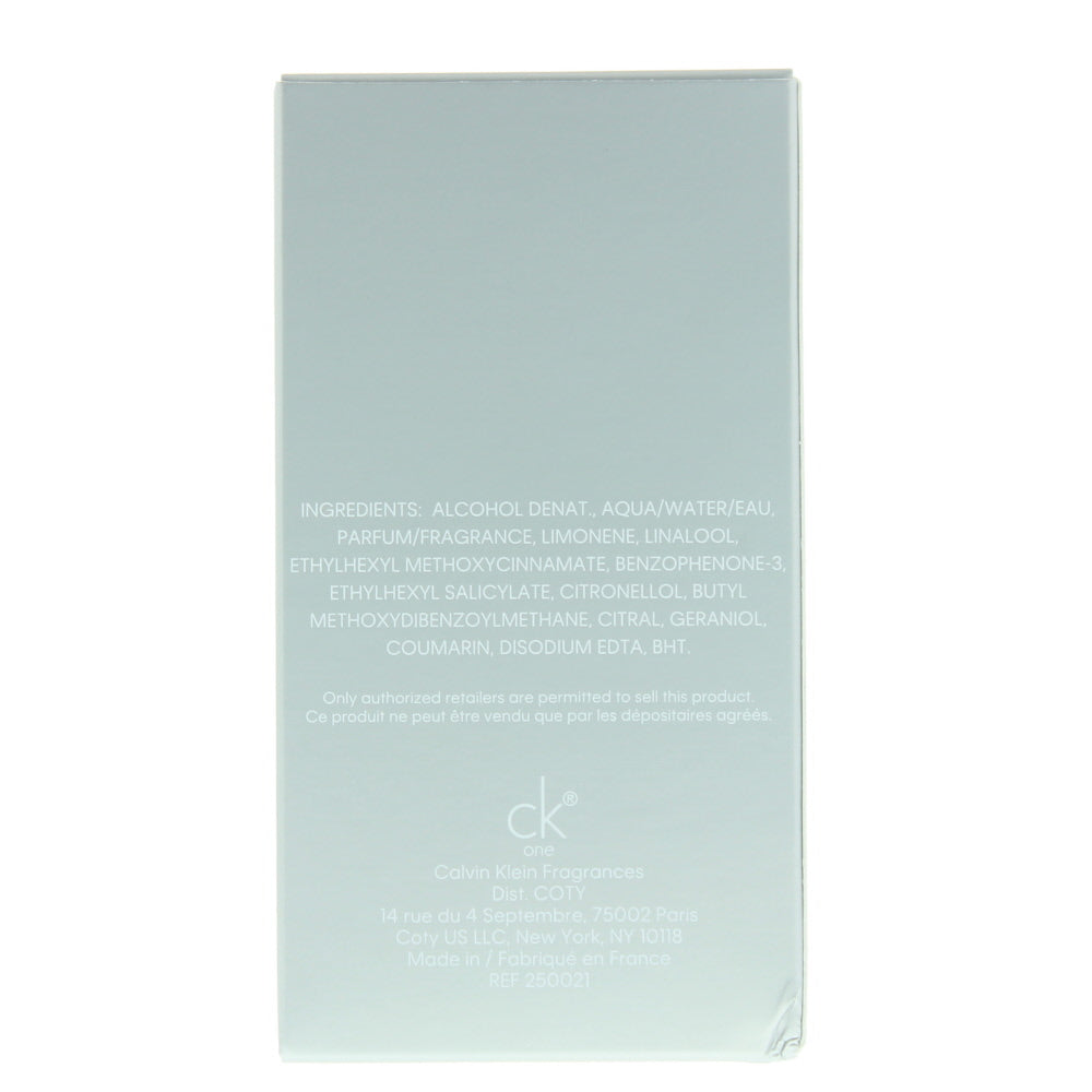 Calvin Klein Ck One Platinum Edition Eau de Toilette 50ml