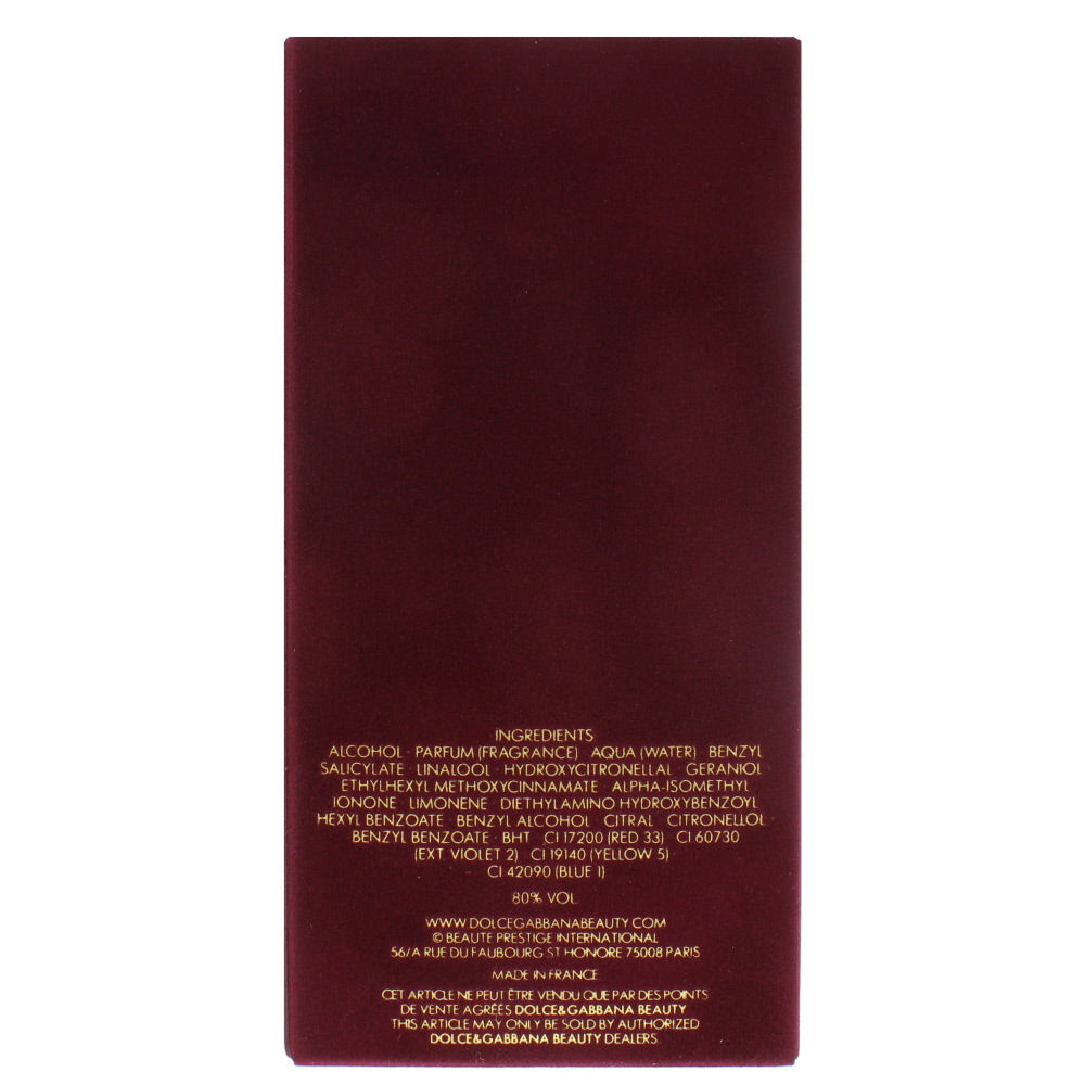 Dolce & Gabbana Pour Femme Eau de Parfum 100ml - Ingredients