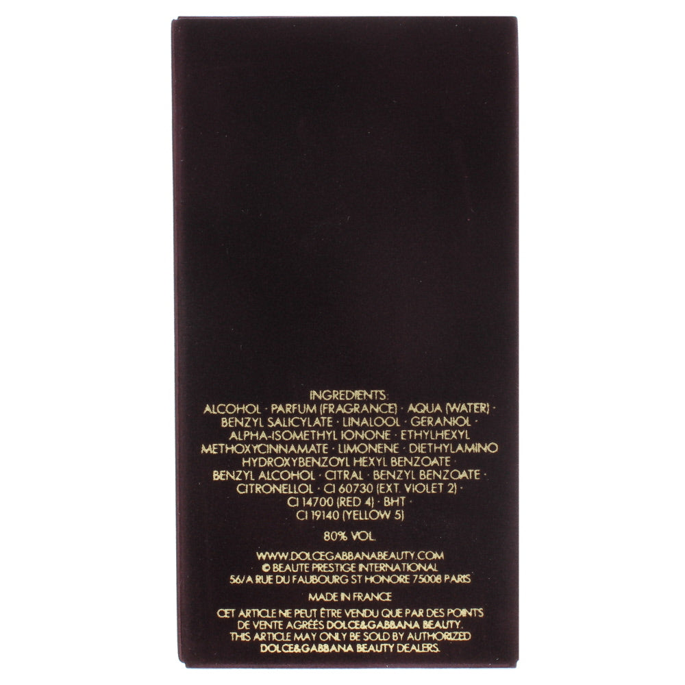 Dolce & Gabbana Pour Femme Intense Eau de Parfum 50ml - Ingredients