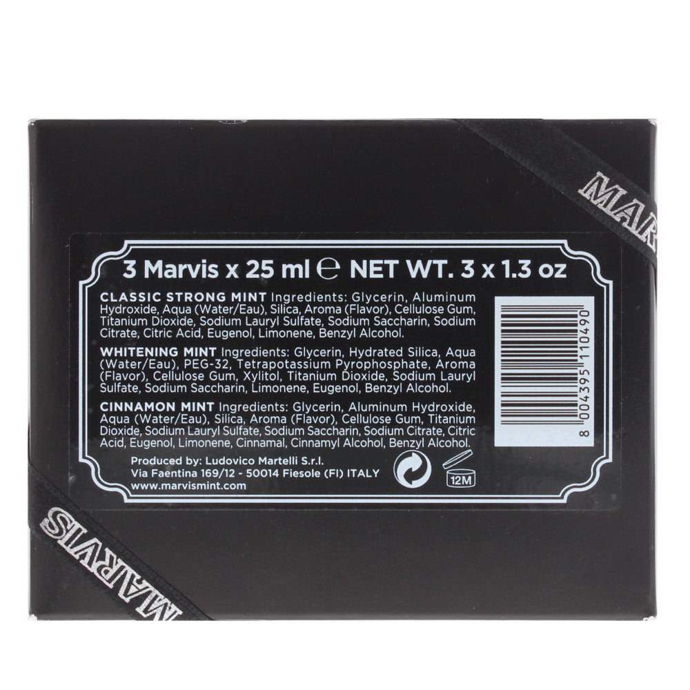 Marvis Travel With Flavour Toothpaste 3 Pieces Gift Set