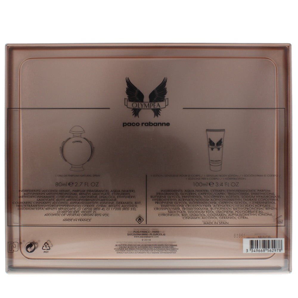 Paco Rabanne Olympéa Eau de Parfum 2 Pieces Gift Set - Ingredients