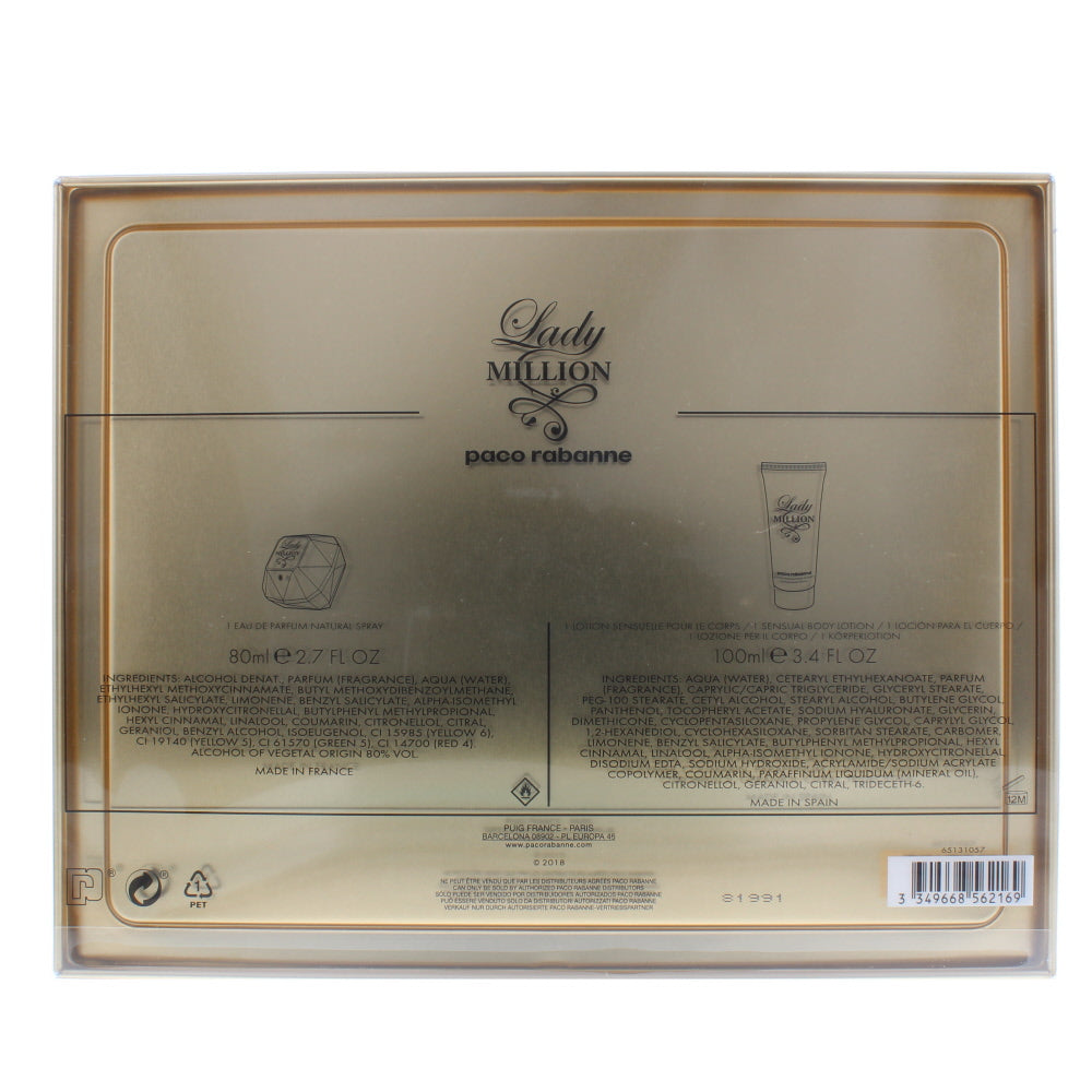 Paco Rabanne Lady Million Eau de Parfum 2 Pieces Gift Set