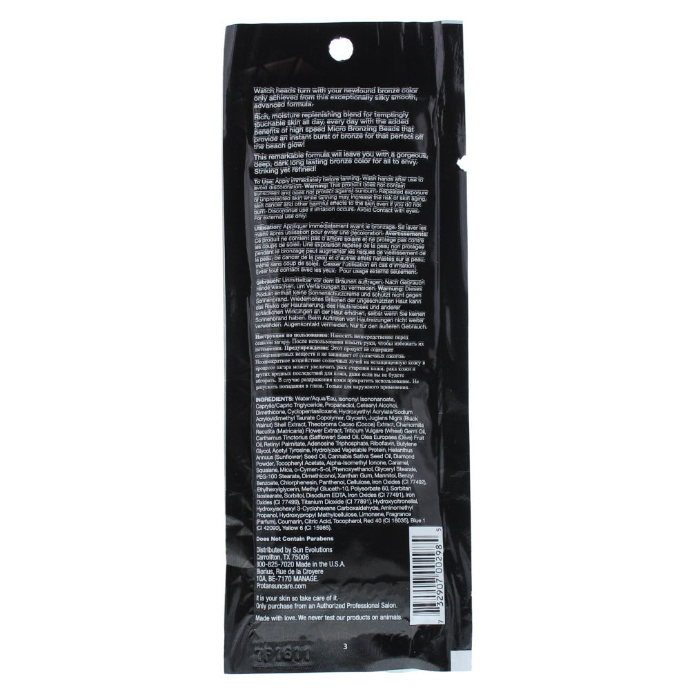 Pro Tan Bodaciously Black Bronzing Lotion 22ml - Ingredients