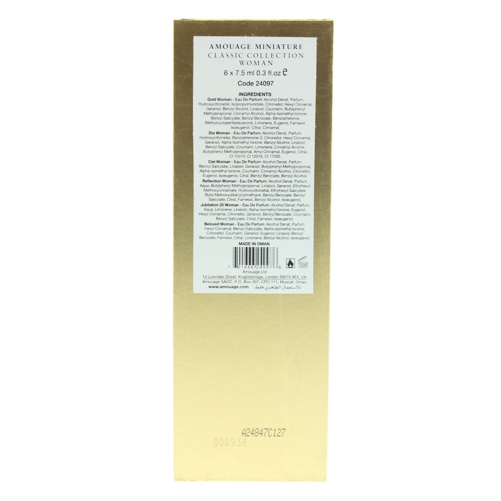 Amouage Classic Collection Woman 6 x Eau De Parfum 7.5ml
