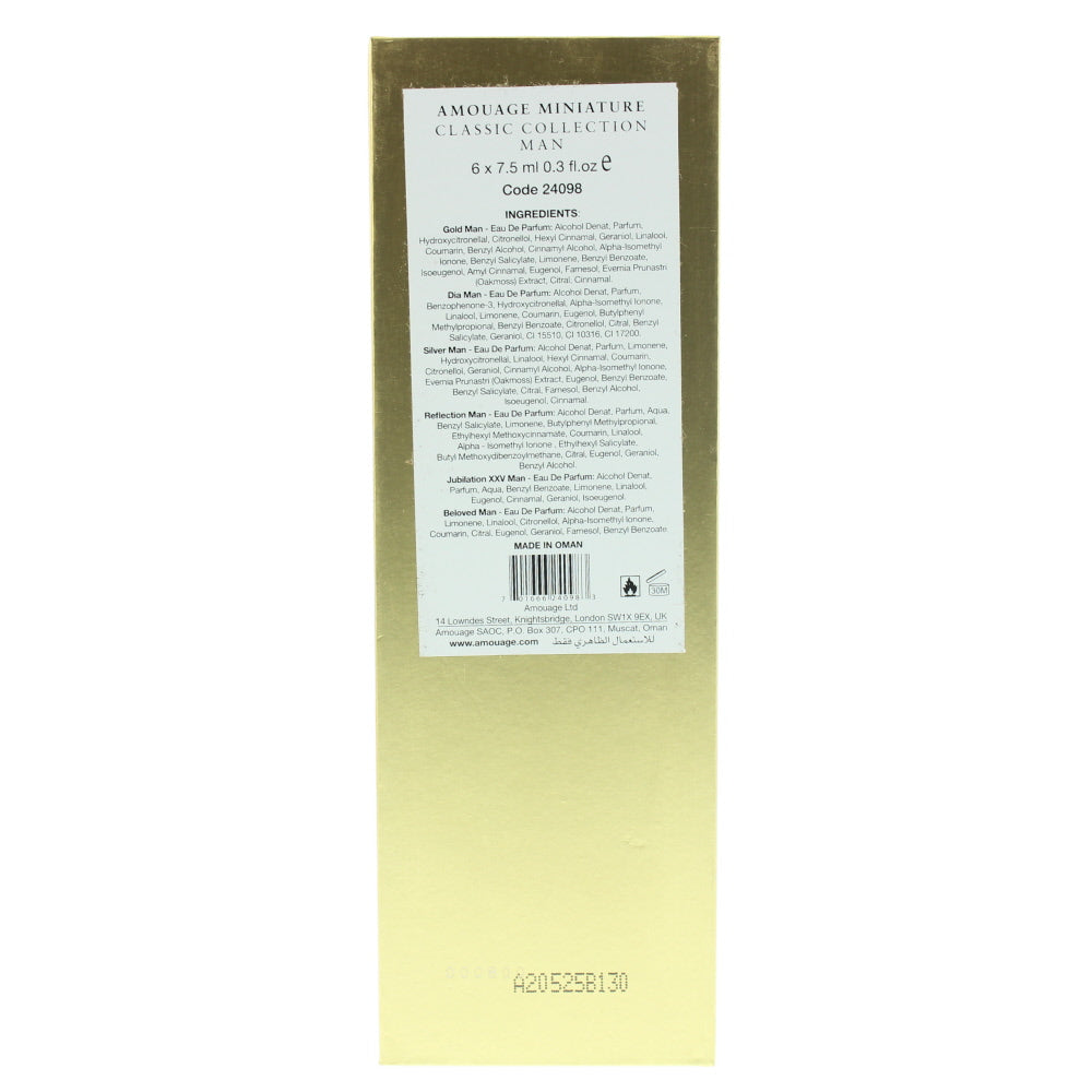 Amouage Classic Collection Man 6 x Eau De Parfum 7.5ml
