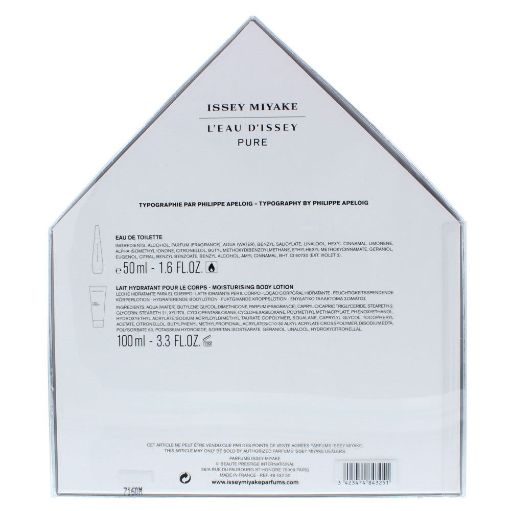 Issey Miyake L'eau D'issey Pure Eau de Toilette 2 Pieces Gift Set