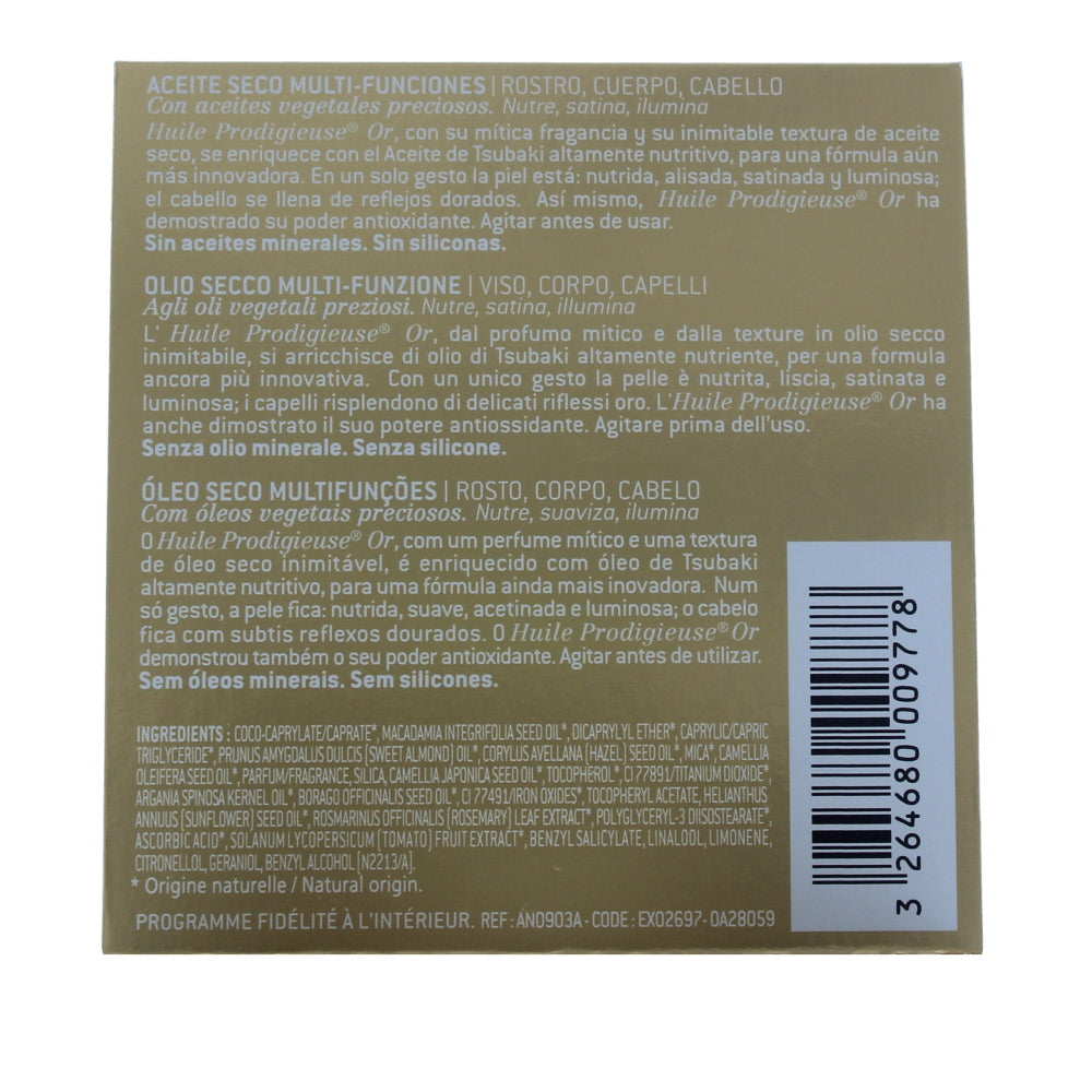 Nuxe Huile Prodigieuse Or Multi-Purpose Dry Body Oil 100ml