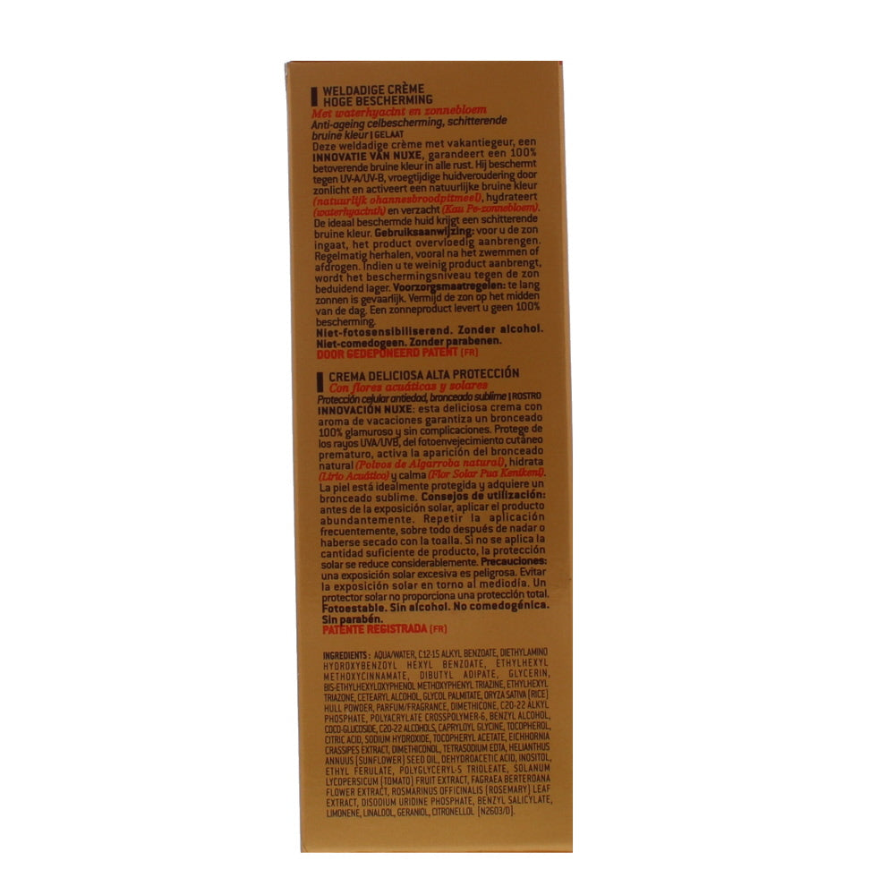 Nuxe Sun High Protection Spf 30 Cream 50ml