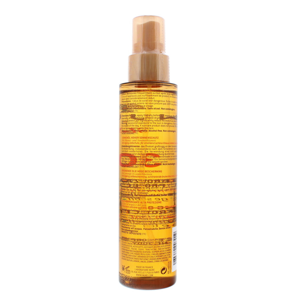 Nuxe Sun High Protection Spf 30 Tanning Oil 150ml
