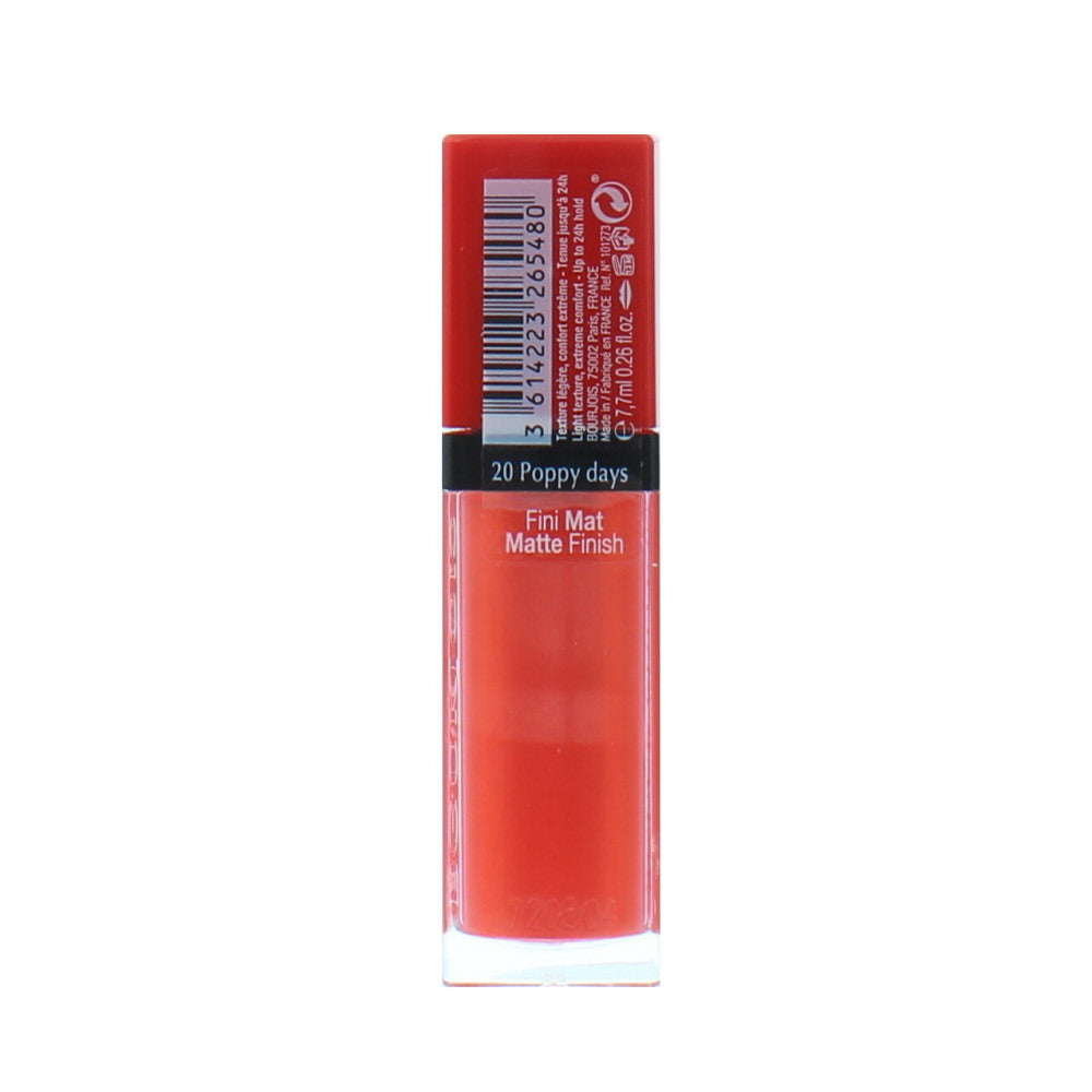 Bourjois Rouge Edition Velvet  20  Poppy Days Liquid Lipstick 6.7ml