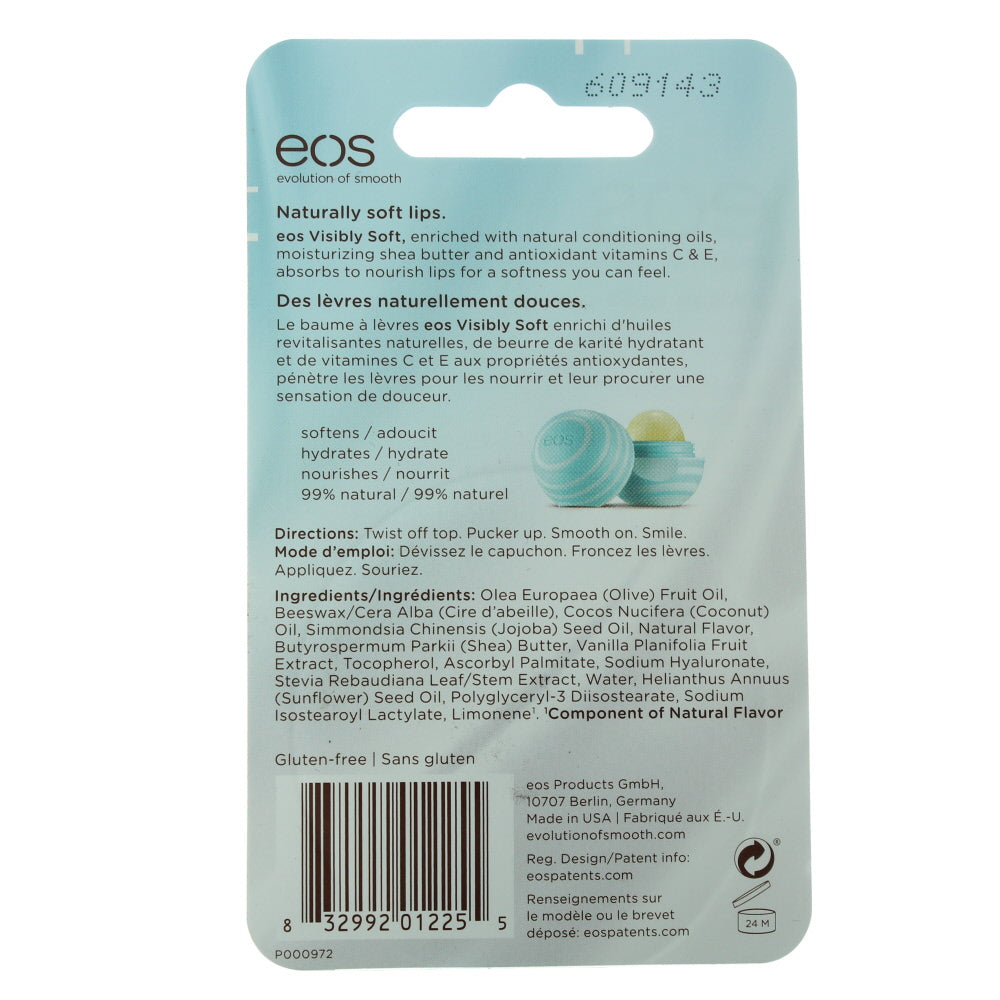 Eos Visibly Soft Vanilla Mint Lip Balm 7g