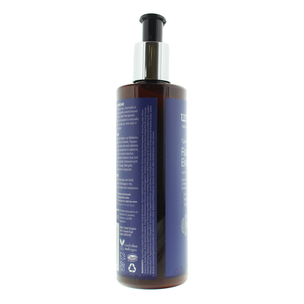 Urban Veda Radiance Body Lotion 250ml - Ingredients