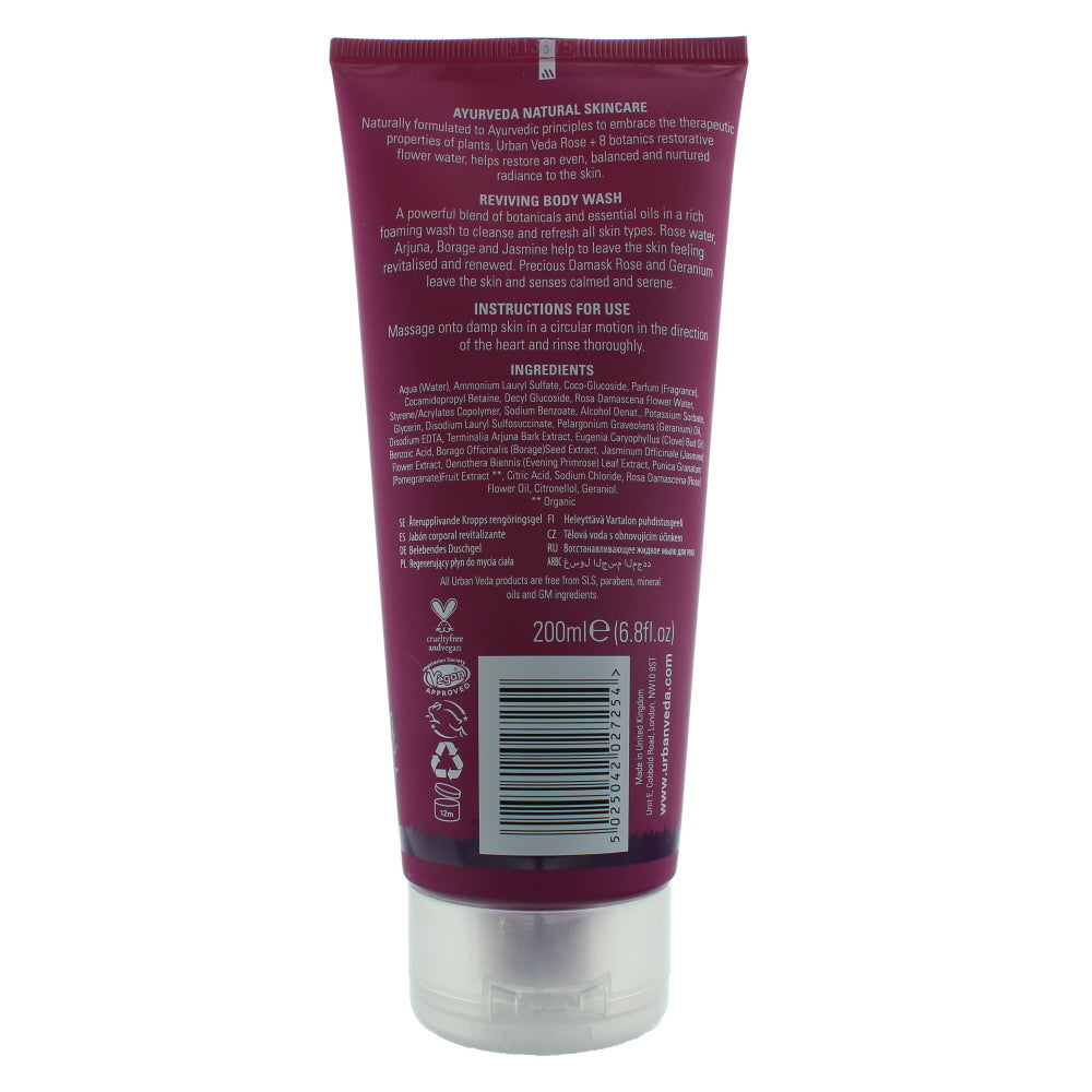 Urban Veda Reviving Body Wash 200ml - Ingredients