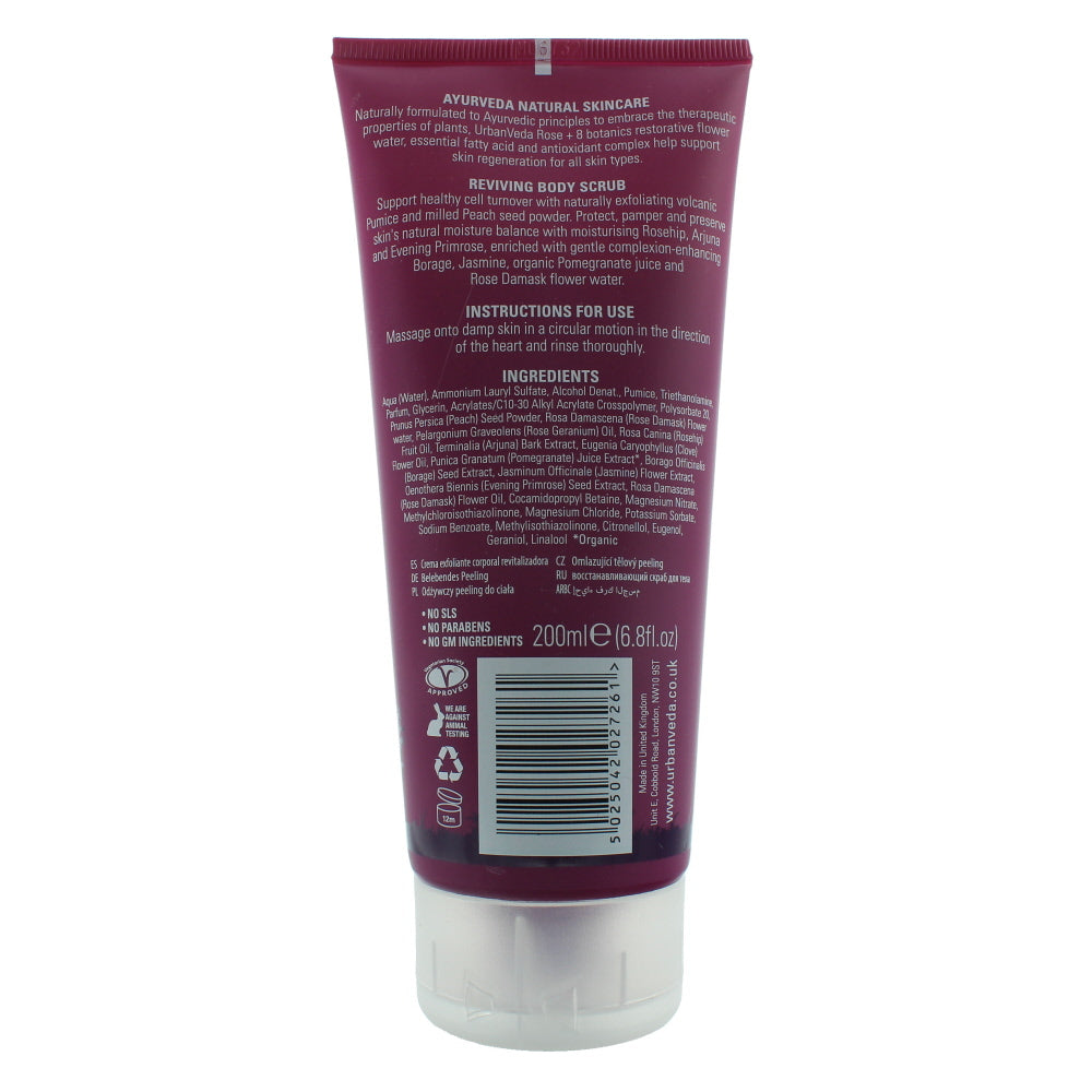Urban Veda Reviving Body Scrub 200ml - Ingredients