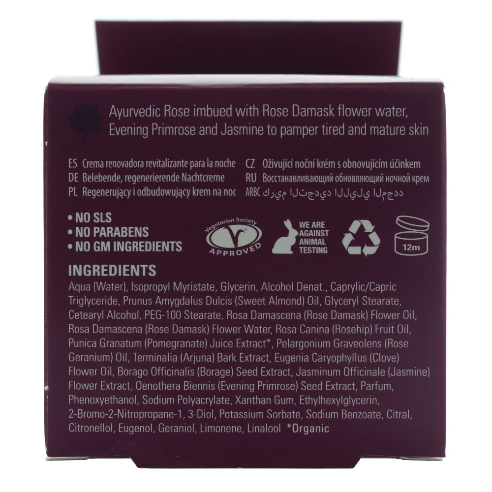 Urban Veda Reviving Renewal Night Cream 50ml - Ingredients