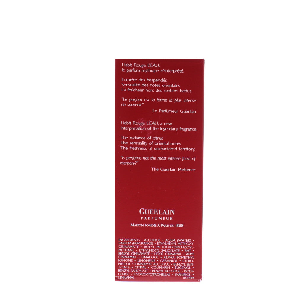 Guerlain Habit Rouge L'eau Eau de Toilette 100ml