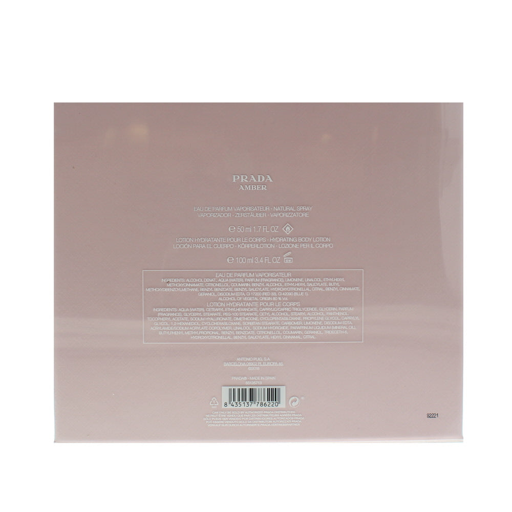 Prada Amber Eau de Parfum 2 Pieces Gift Set