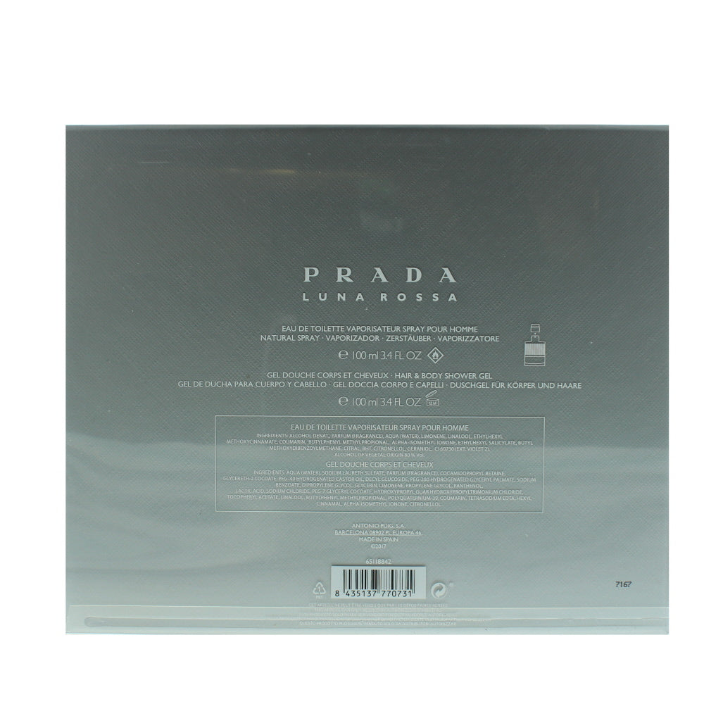 Prada Luna Rossa Eau de Toilette 2 Pieces Gift Set