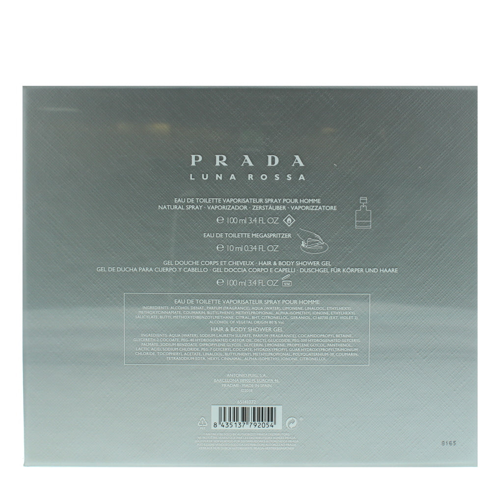 Prada Luna Rossa Eau de Toilette 3 Pieces Gift Set