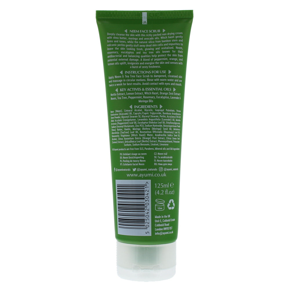 Ayumi Neem And Tea Tree Normal To Oily Skin Face Scrub 125ml
