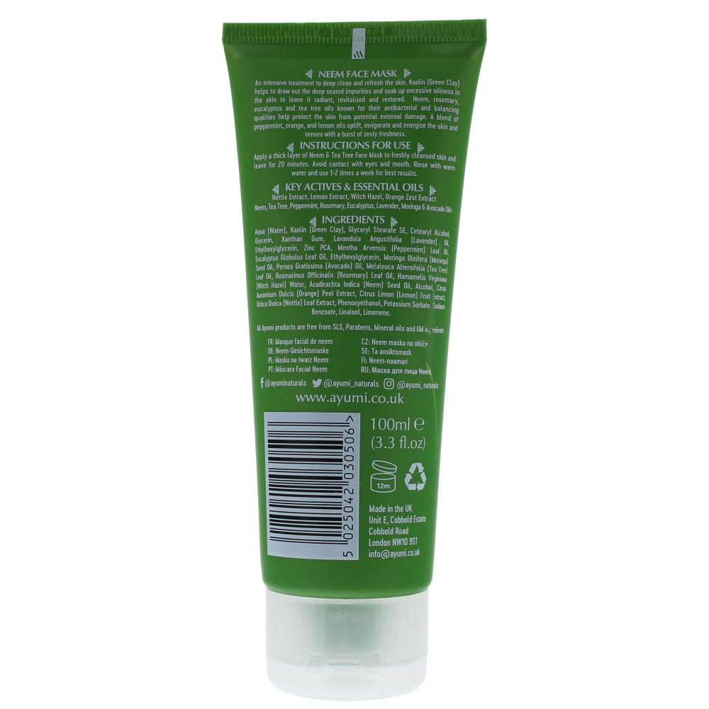 Ayumi Neem And Tea Tree Normal To Oily Skin Face Mask 100ml