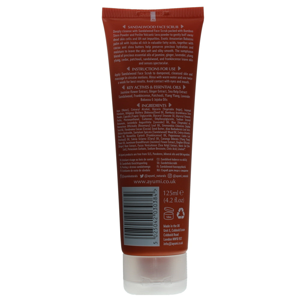 Ayumi Sandalwood & Ylang Ylang Dry & Sensitive Skin Face Scrub 125ml