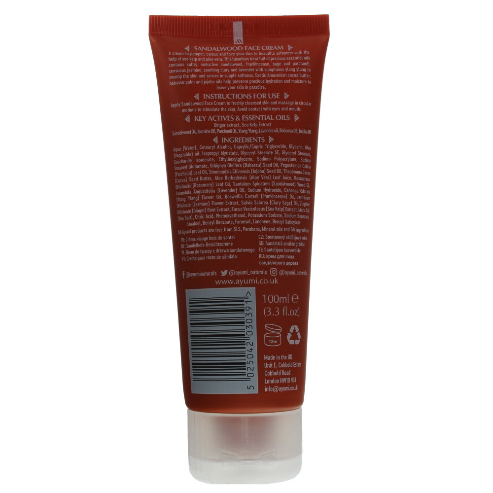 Ayumi Sandalwood & Ylang Ylang Dry & Sensitive Skin Face Cream 100ml