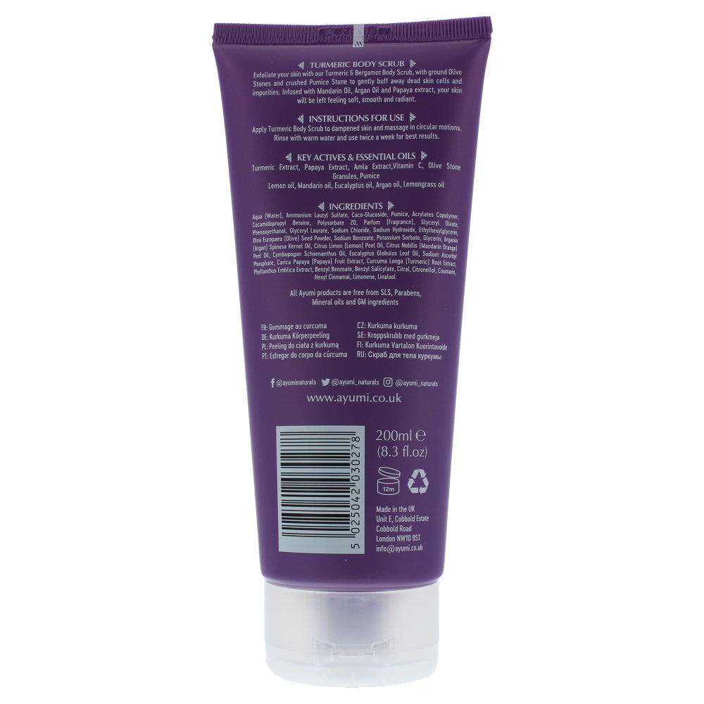 Ayumi Turmeric & Bergamot Combination & Blemished Skin Body Scrub 200ml