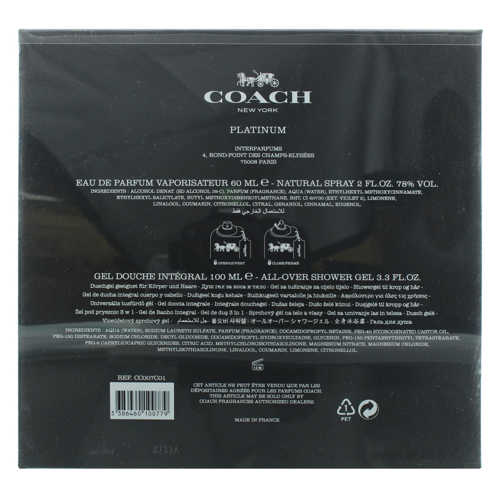 Coach Platinum Eau de Parfum 2 Pieces Gift Set